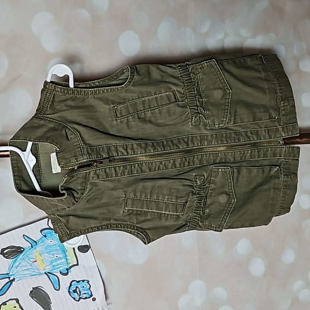 Crewcuts | Army Green Cargo Vest